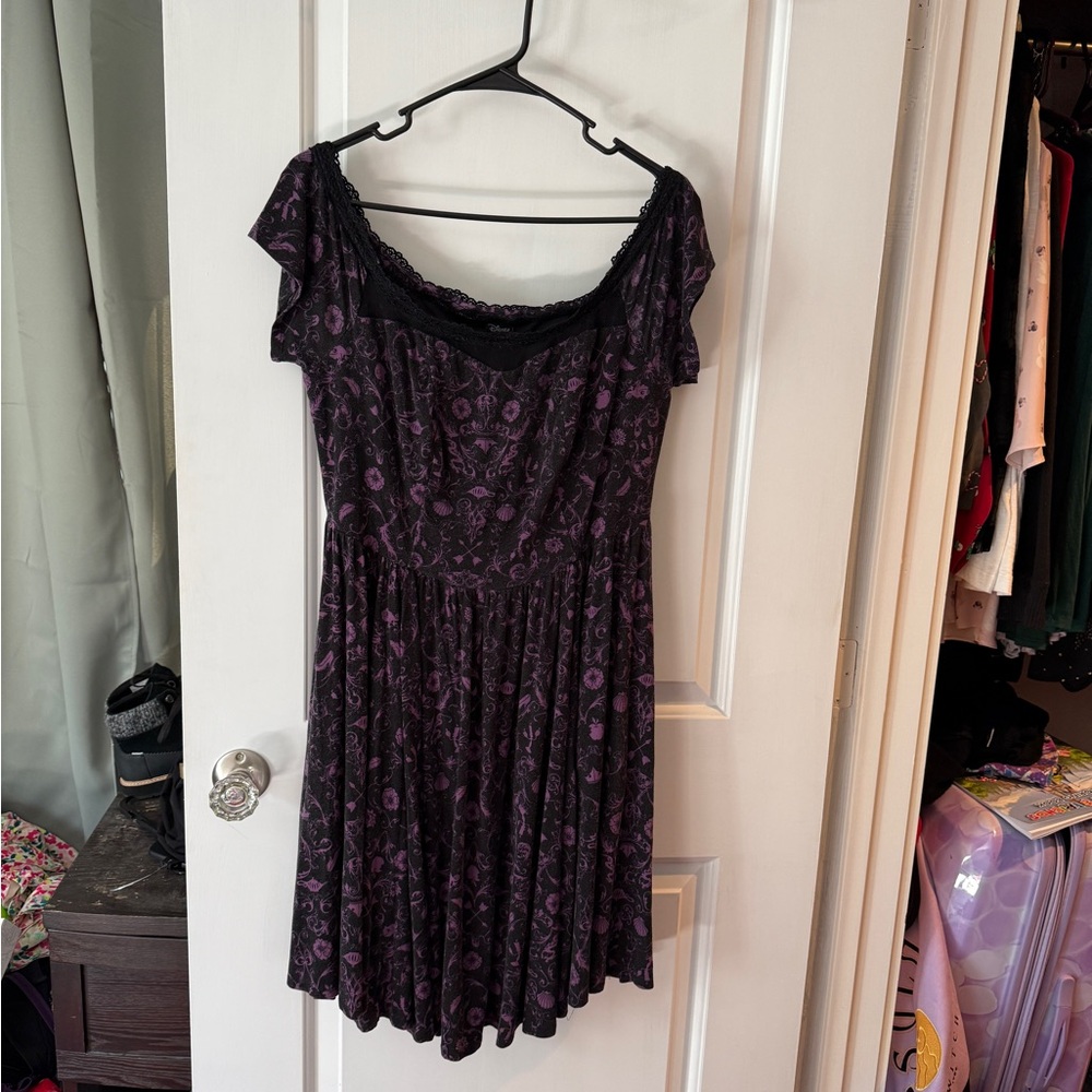 Disney Black & Purple Princess Icon Dress plus size 0/14/16 off the shoulder